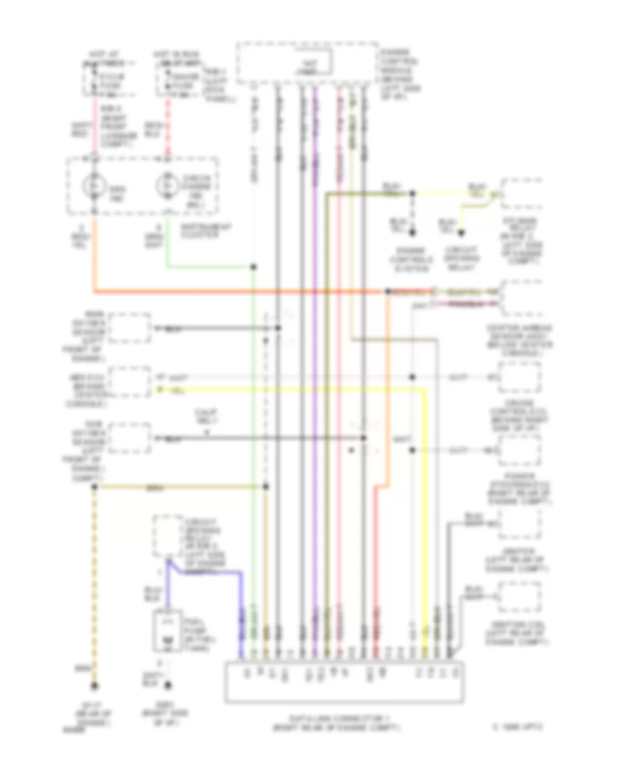 2.2L, Data Link Connector Wiring Diagram for Toyota MR2 1994