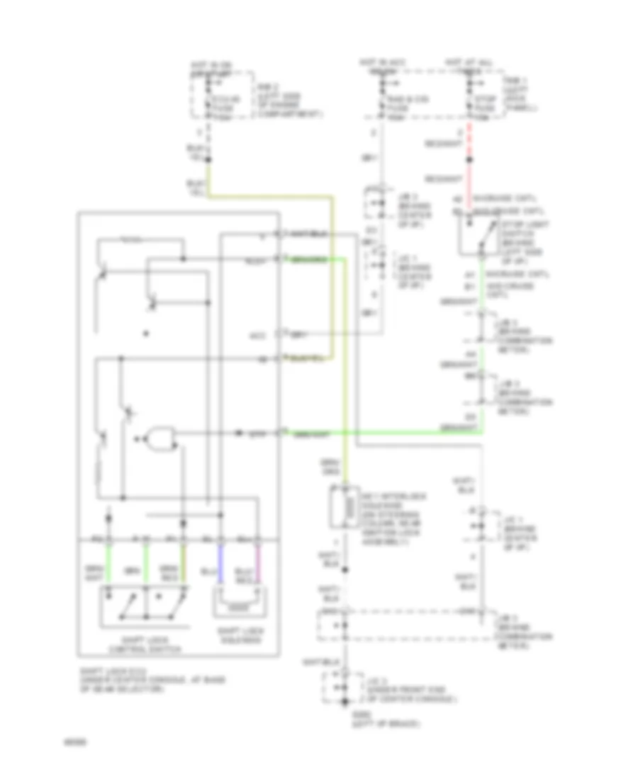 Shift Interlock Wiring Diagram for Toyota MR2 1994