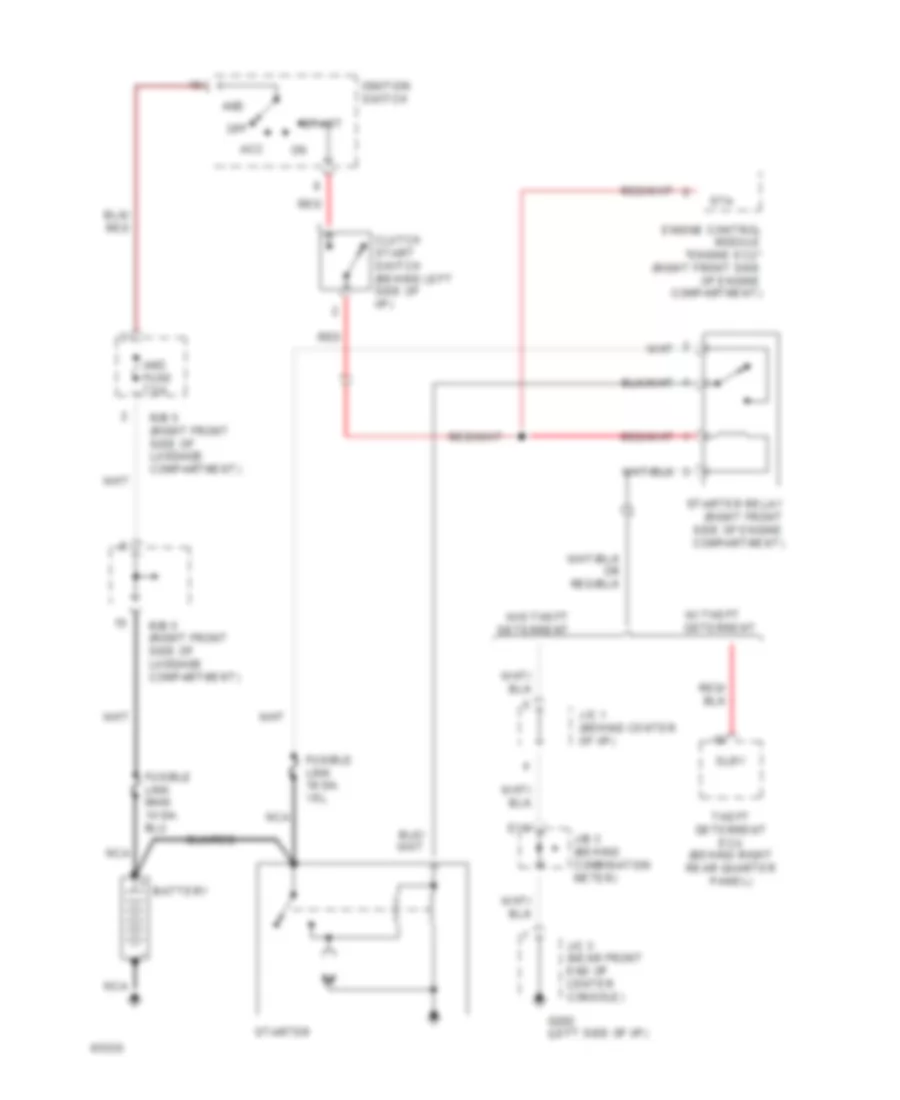 2.2L, Starting Wiring Diagram, MT withoutption Group for Toyota MR2 1994