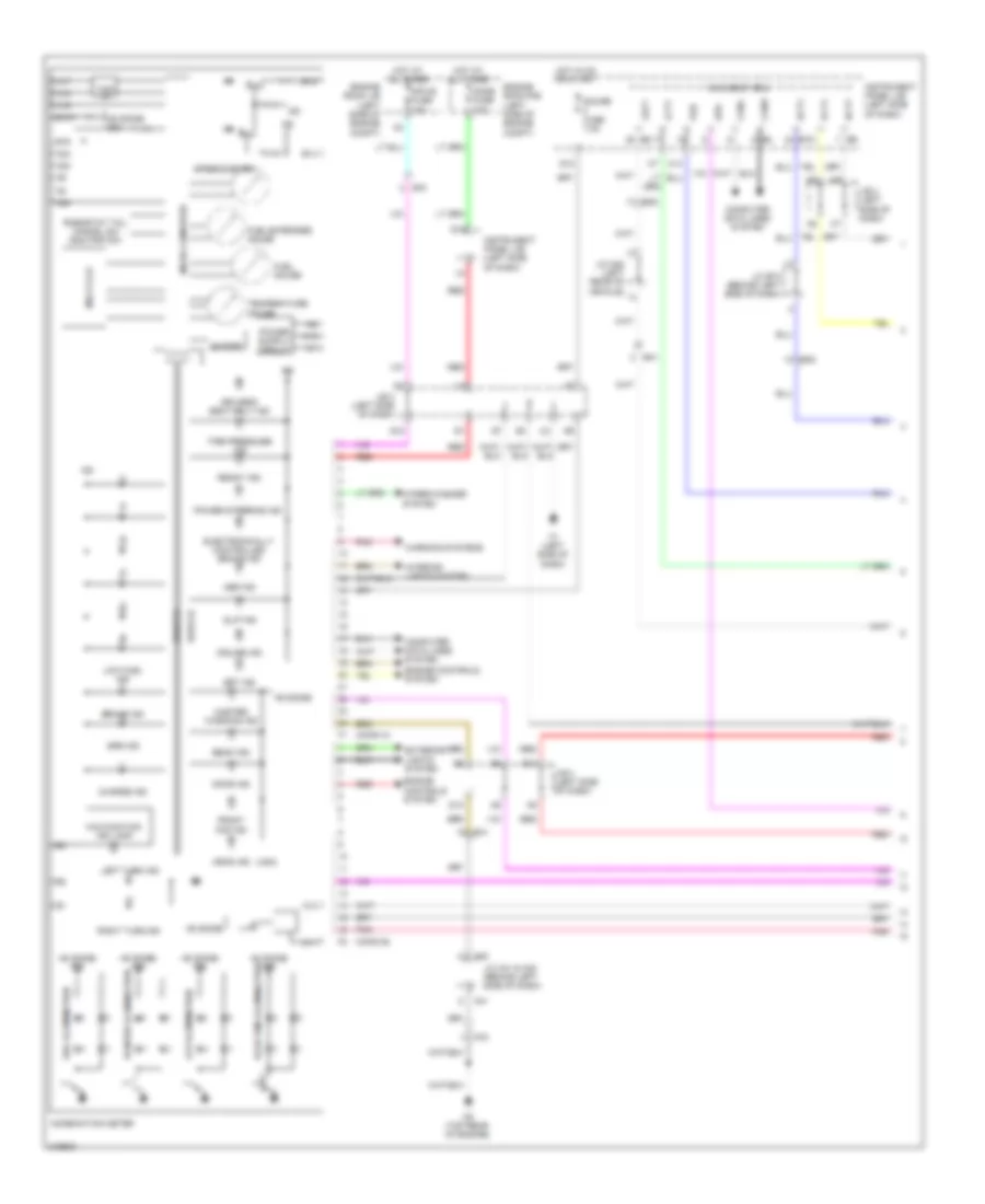 Instrument Cluster Wiring Diagram, Hybrid (1 of 2) for Toyota Camry LE 2011