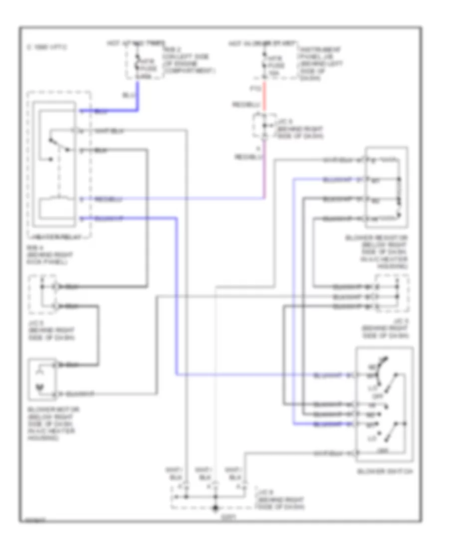 Heater Wiring Diagram for Toyota Celica GT 1998