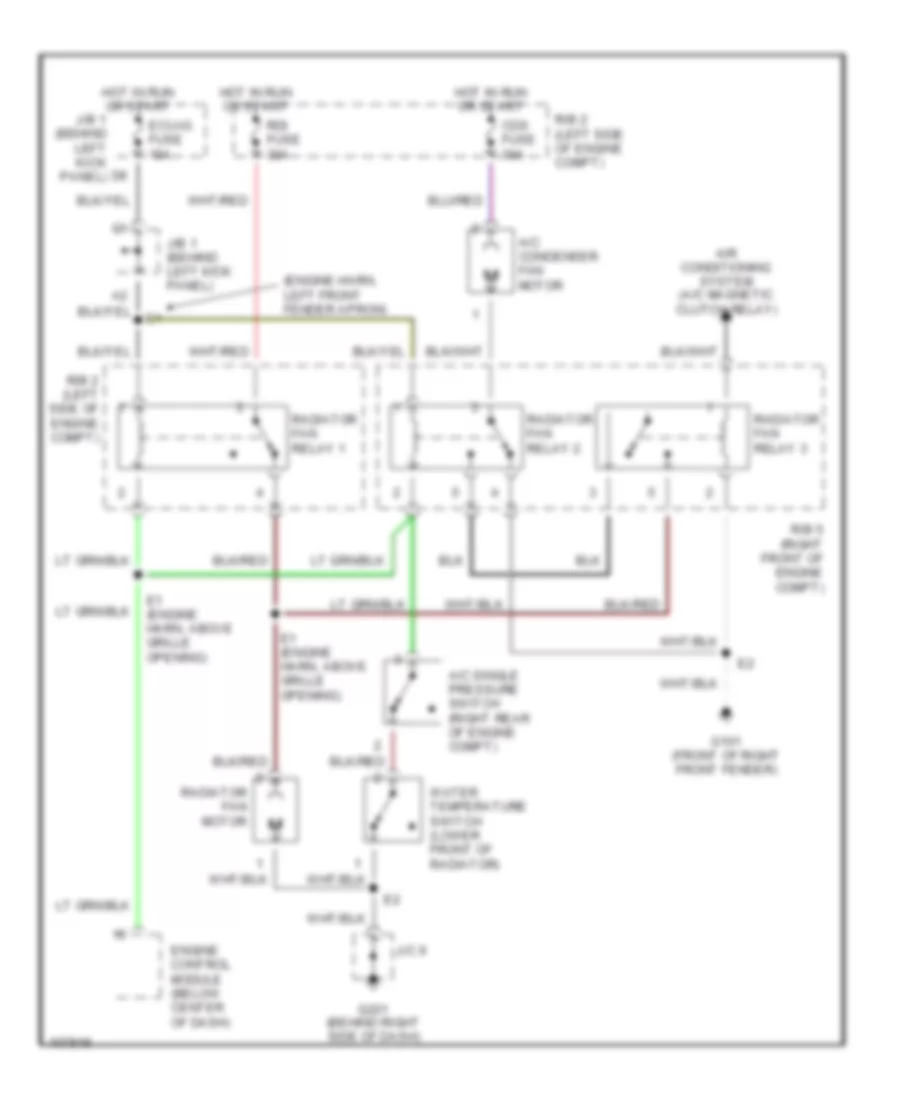 Cooling Fan Wiring Diagram for Toyota Celica GT 1998