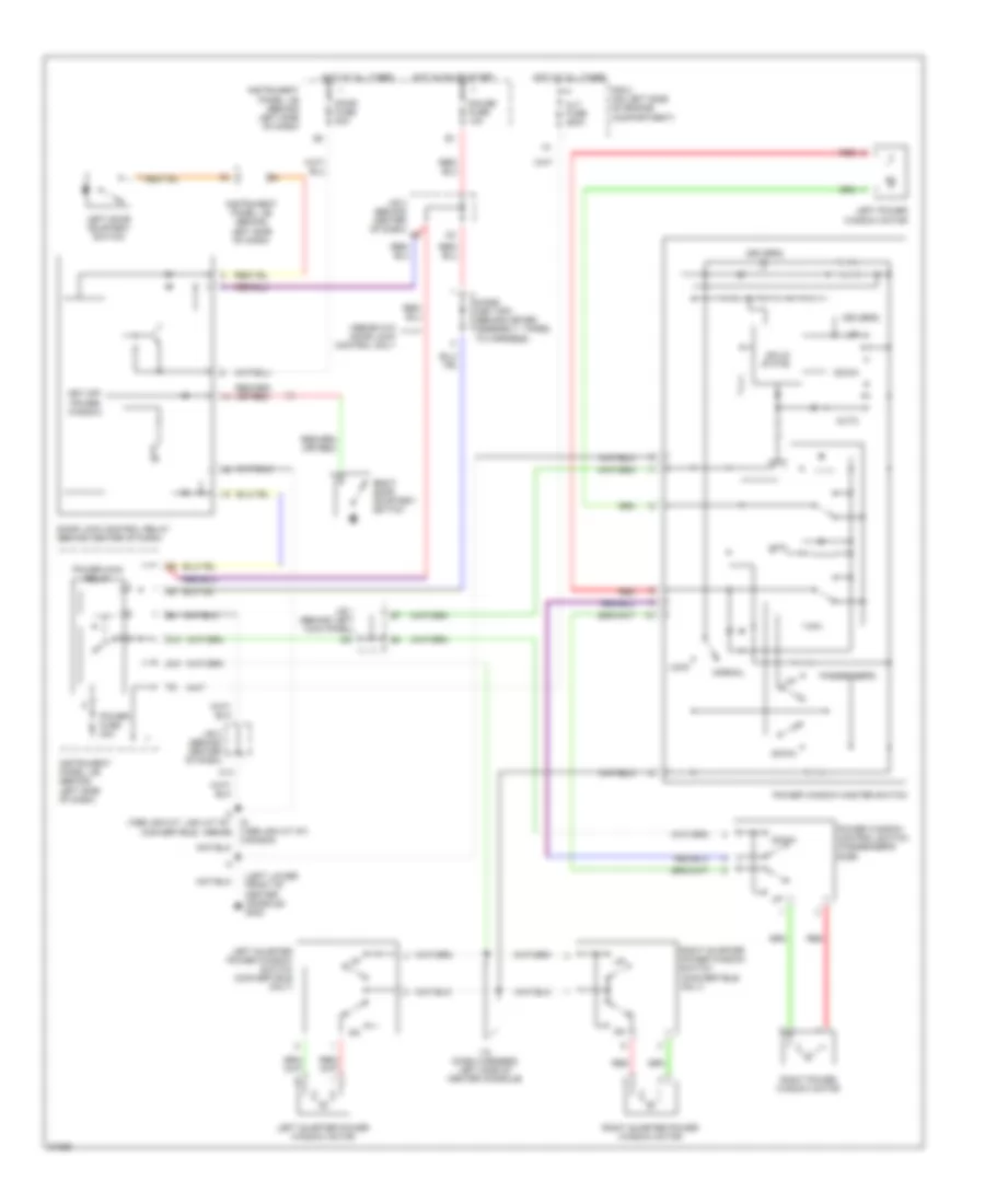 Power Window Wiring Diagram for Toyota Celica GT 1998