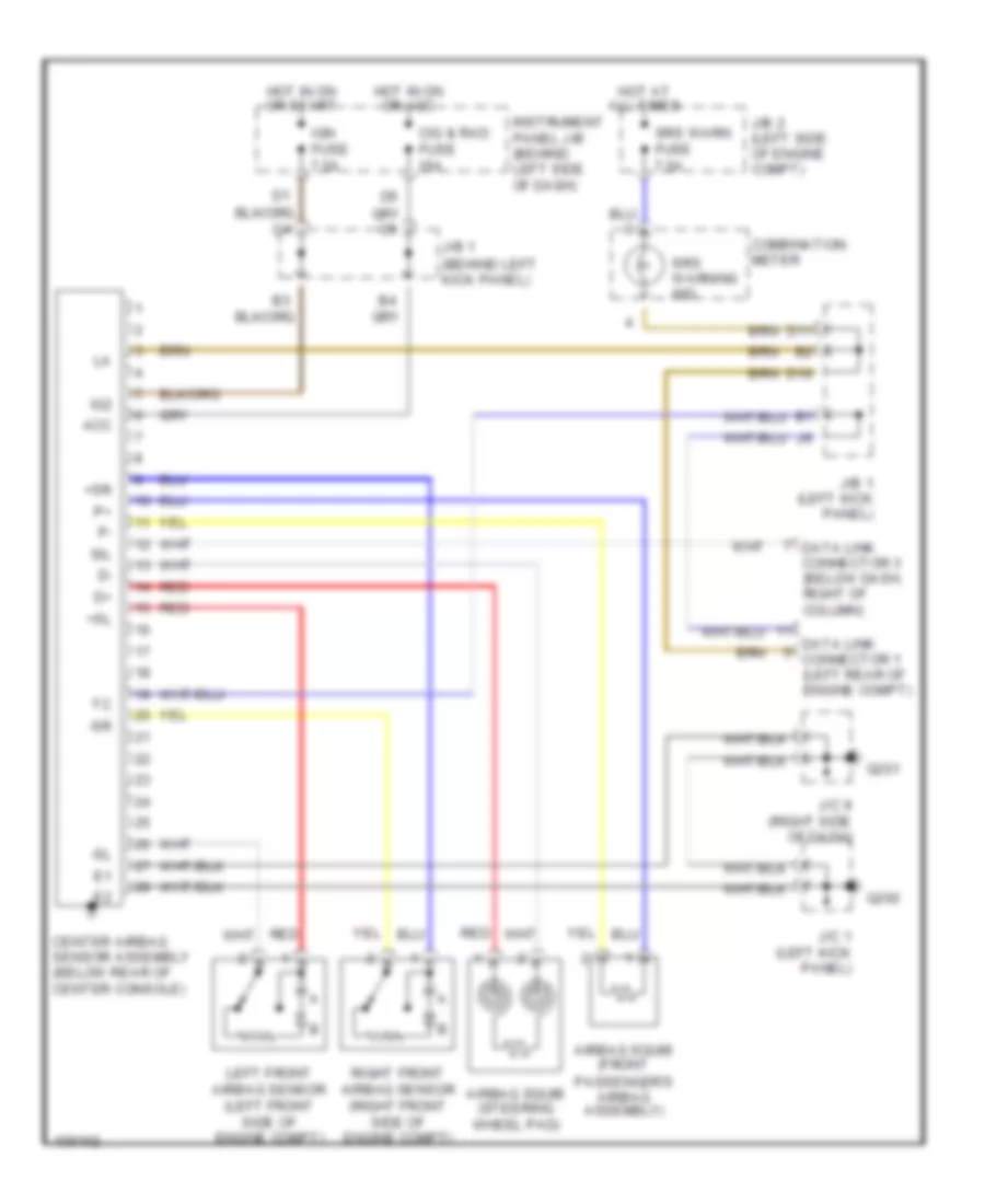Supplemental Restraint Wiring Diagram for Toyota Celica GT 1998