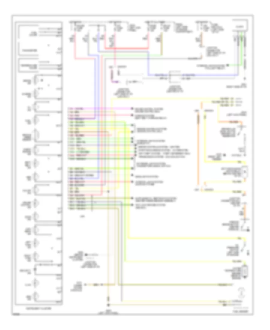 Instrument Cluster Wiring Diagram for Toyota Paseo 1994