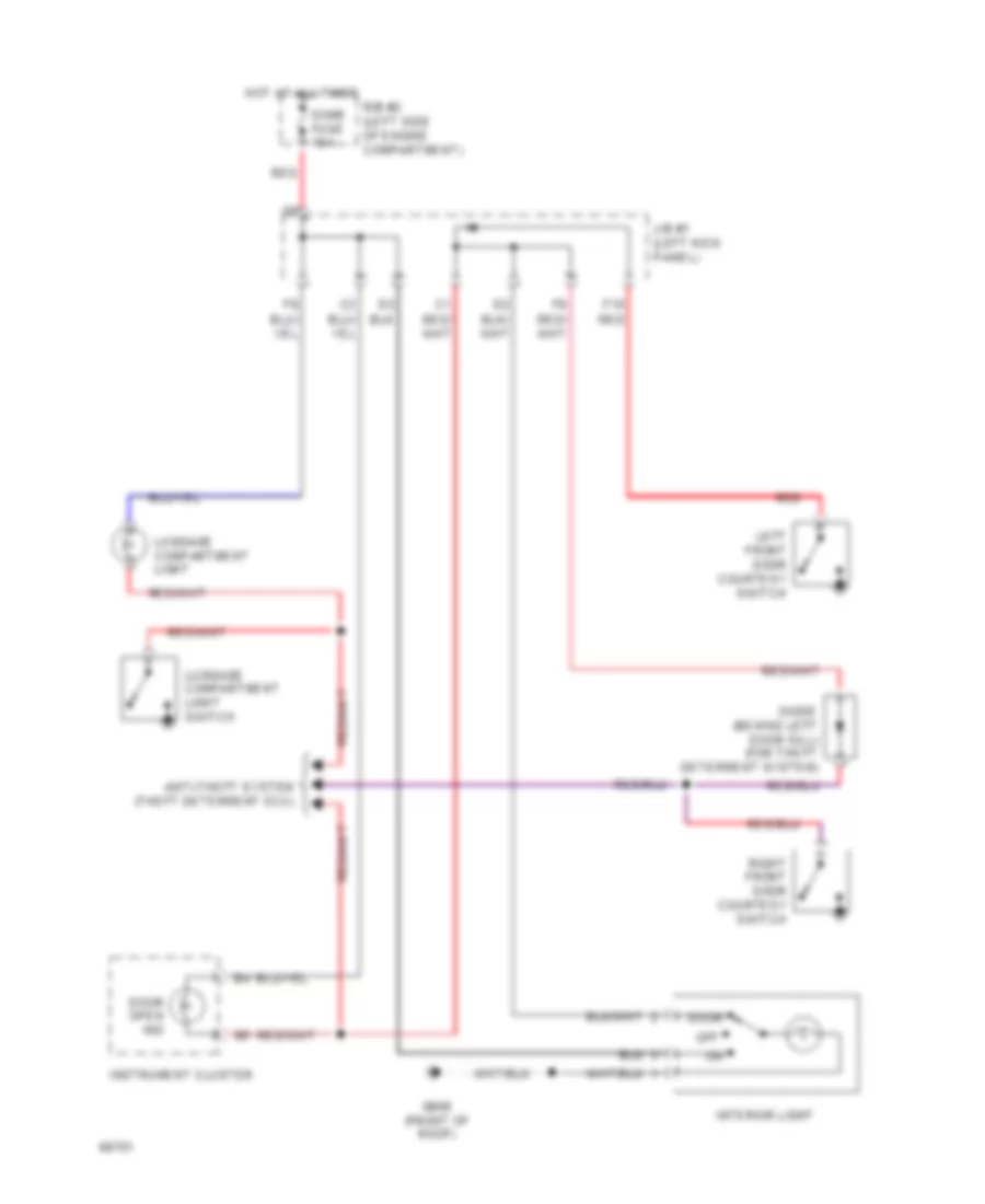 Courtesy Lamps Wiring Diagram for Toyota Paseo 1994