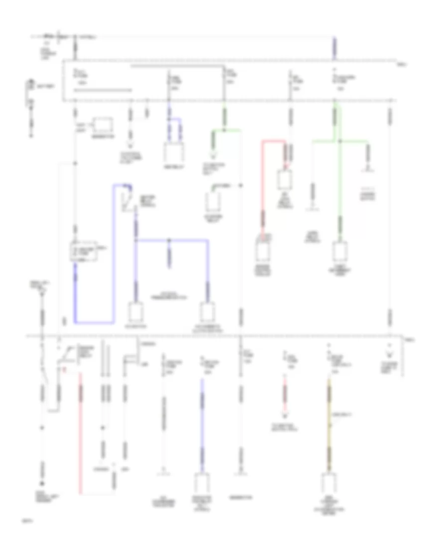 Power Distribution Wiring Diagram 1 of 4 for Toyota Paseo 1994