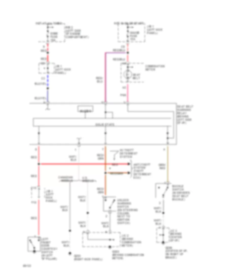 Warning System Wiring Diagrams for Toyota Paseo 1994