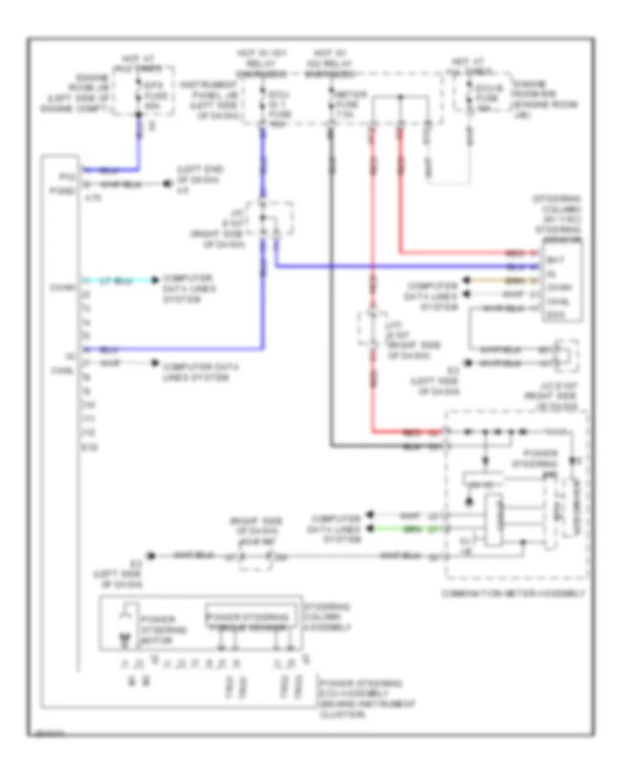 Electronic Power Steering Wiring Diagram NUMMI Made for Toyota Corolla 2013