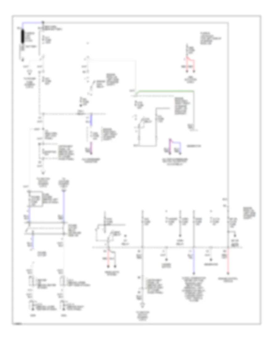 Power Distribution Wiring Diagram 1 of 2 for Toyota Corolla CE 2001