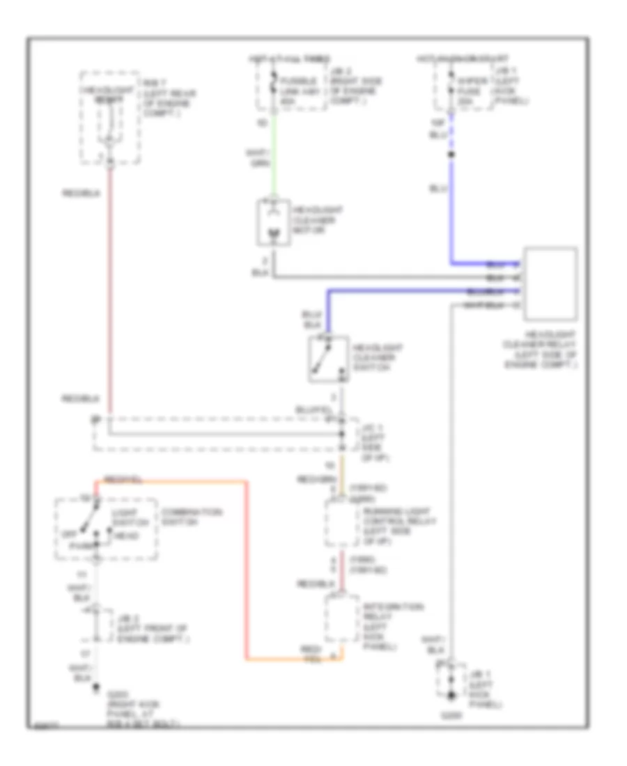 схема шайбы фары для Toyota Cressida 1991