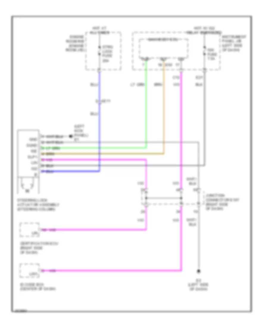 Steering Column Wiring Diagram for Toyota Corolla LE 2013