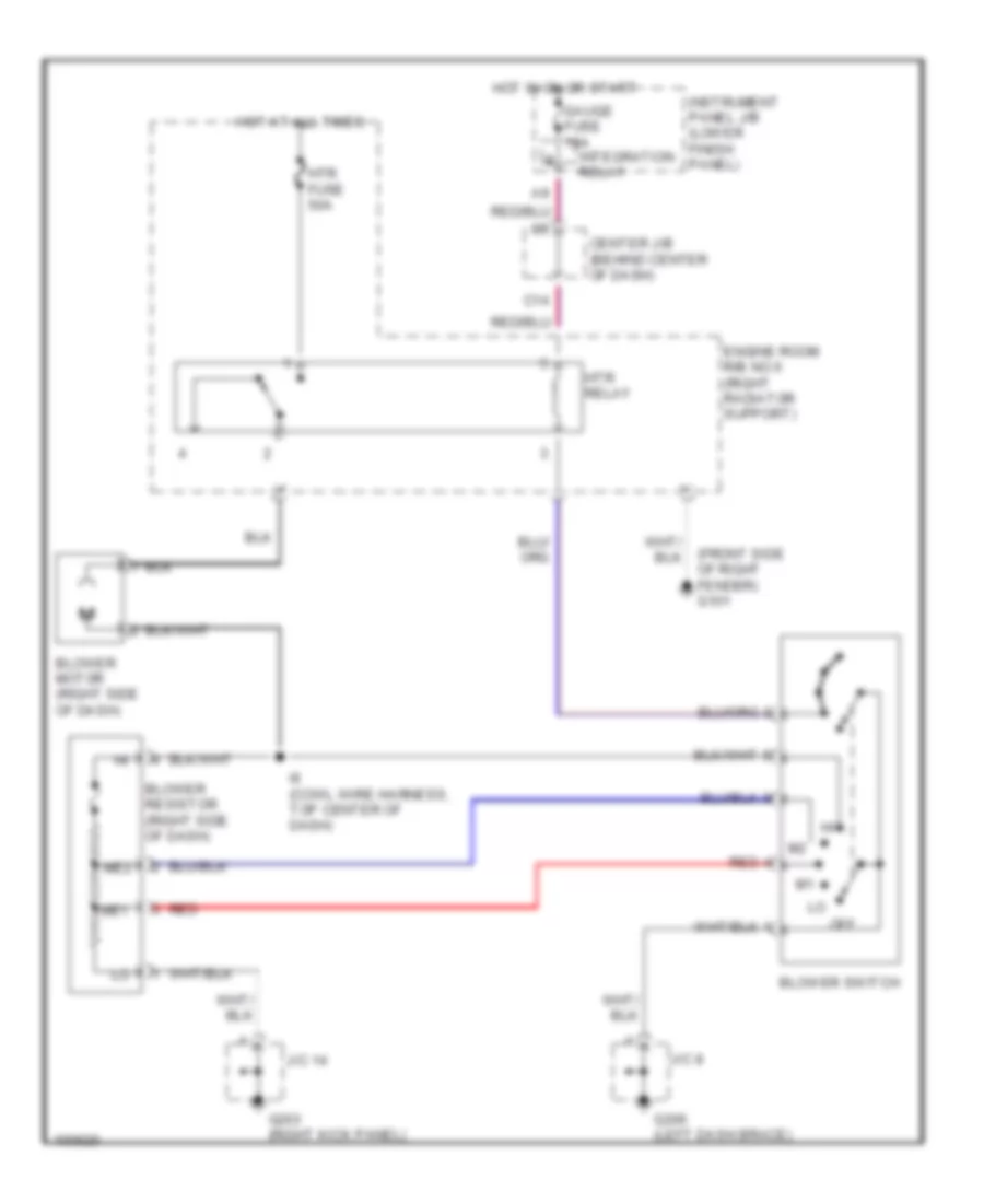 Heater Wiring Diagram for Toyota Corolla LE 1998