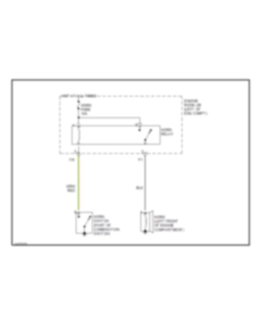 Horn Wiring Diagram for Toyota Corolla LE 2001