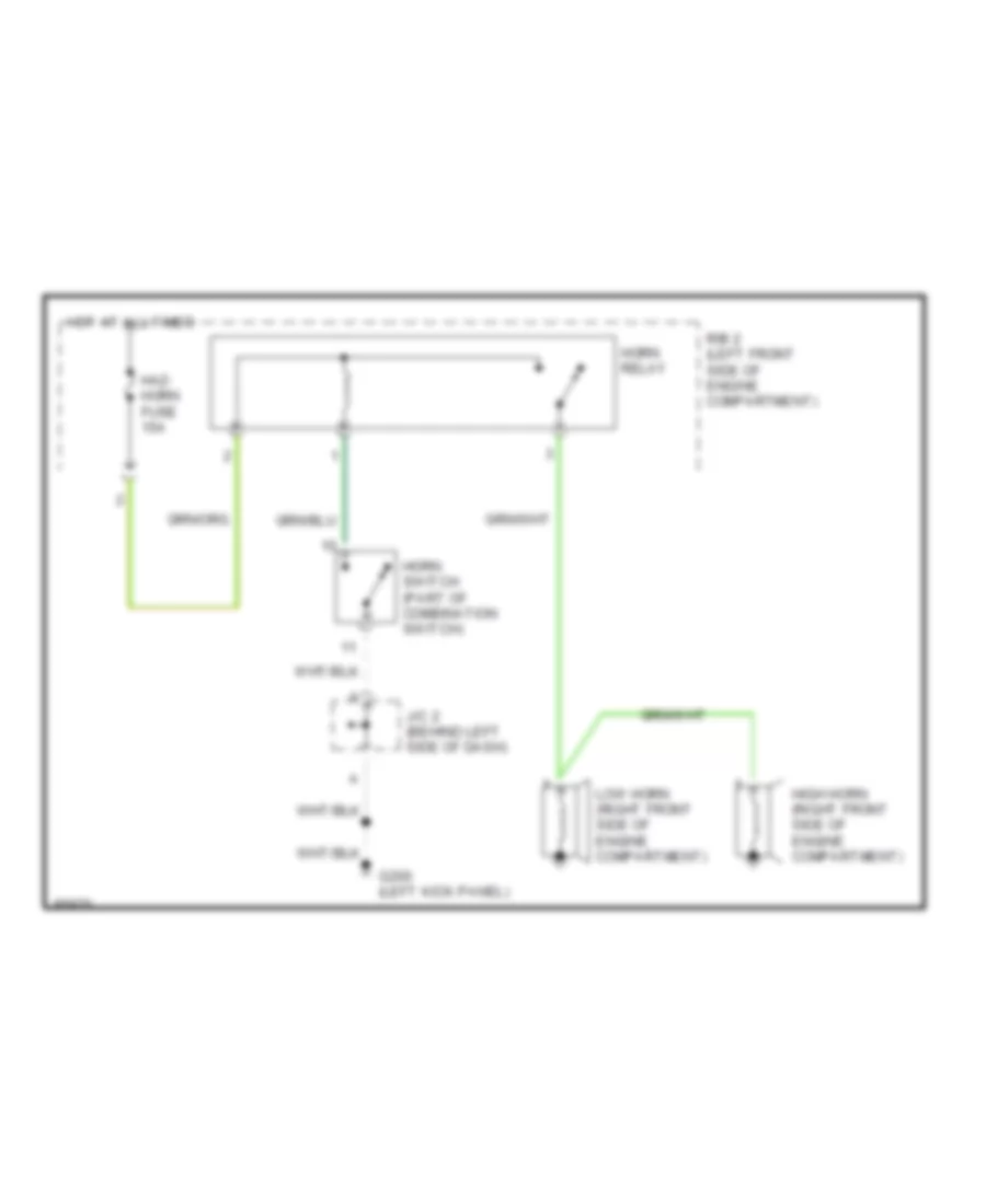 Horn Wiring Diagram for Toyota Land Cruiser 1991