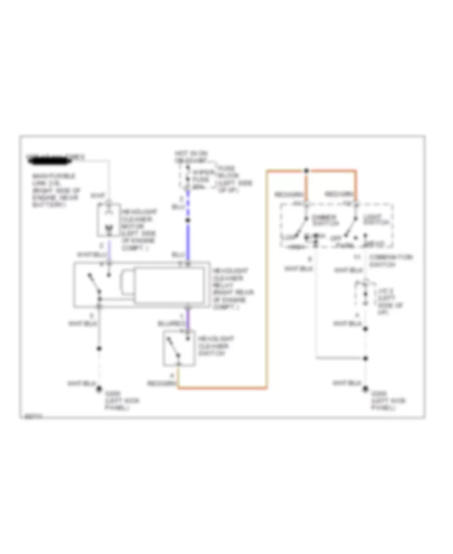 схема шайбы фары для Toyota Land Cruiser 1991
