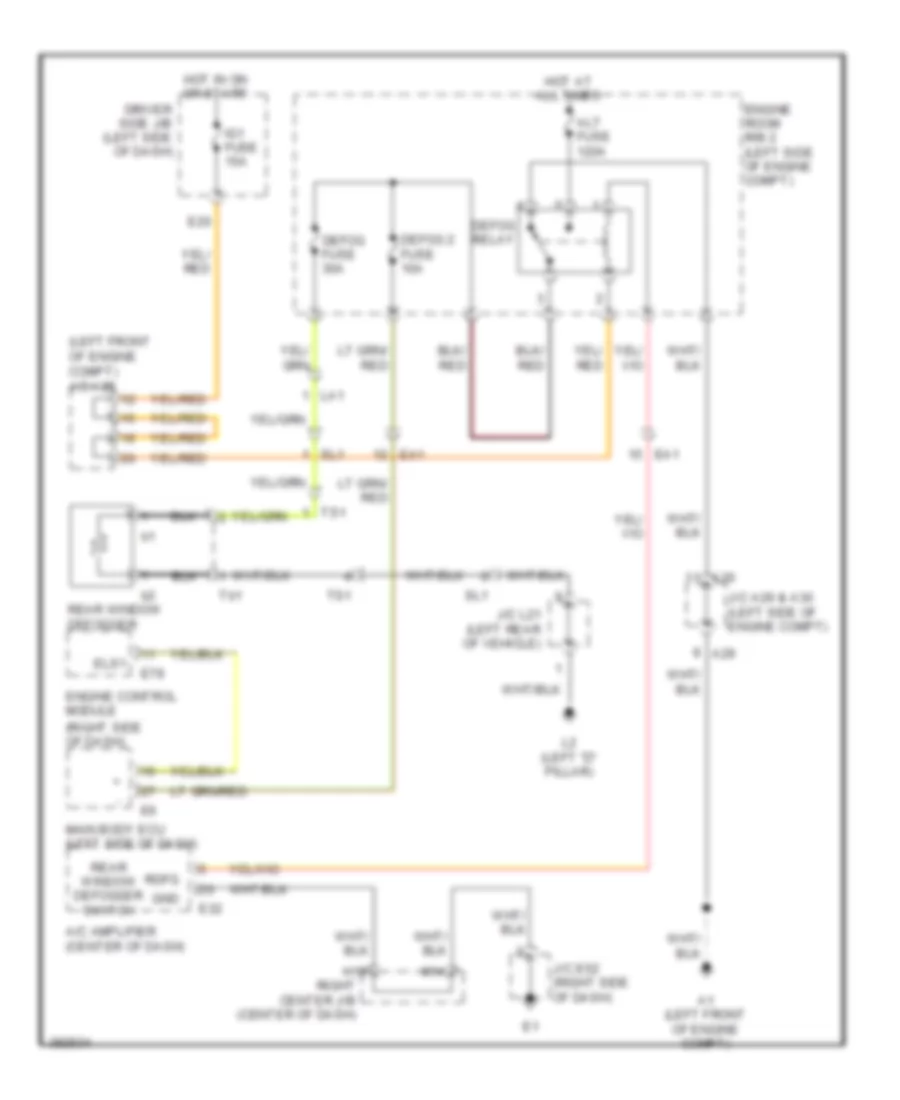 Defoggers Wiring Diagram for Toyota FJ Cruiser 2013