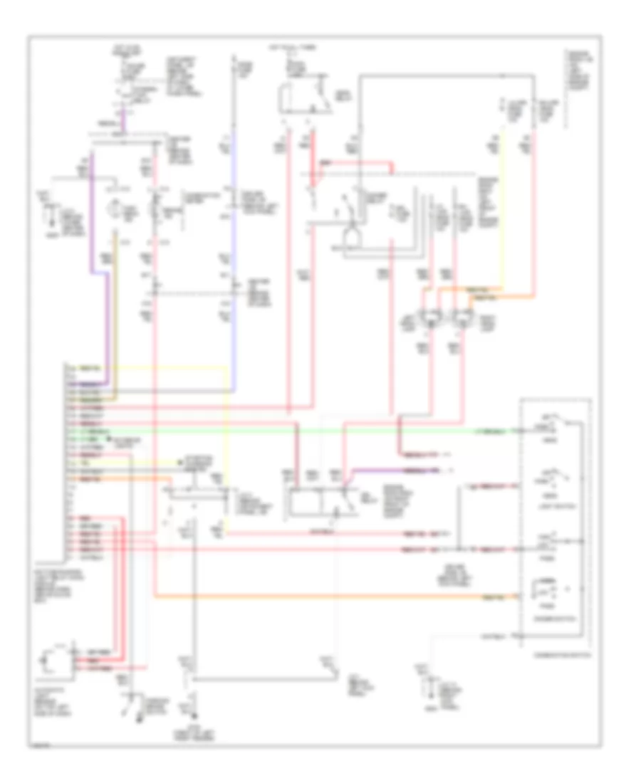 Headlight Wiring Diagram, Except Canada for Toyota Corolla VE 1998