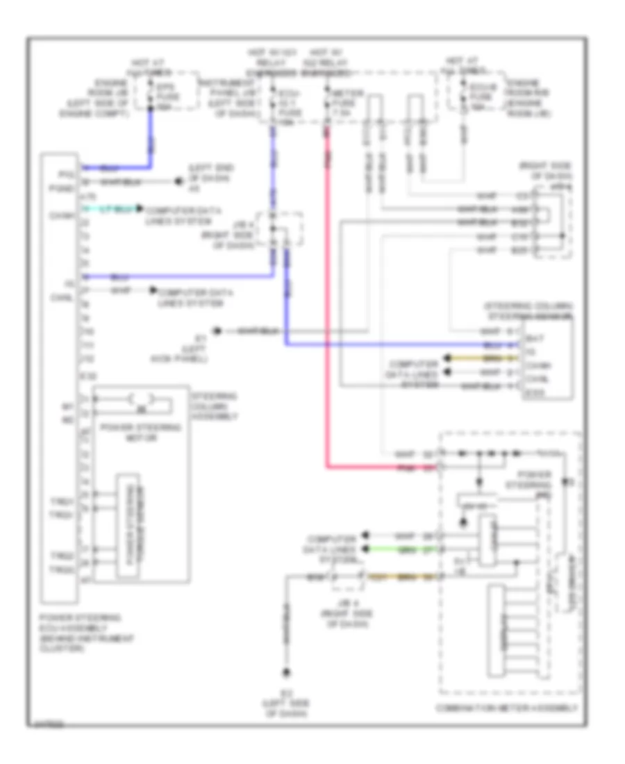 Electronic Power Steering Wiring Diagram, TMC Made for Toyota Corolla 2011