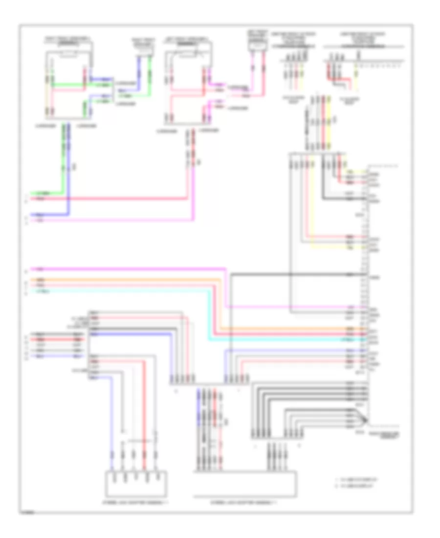 Radio Wiring Diagram, NUMMI Made with Built-in Amplifier (2 of 2) for Toyota Corolla 2011