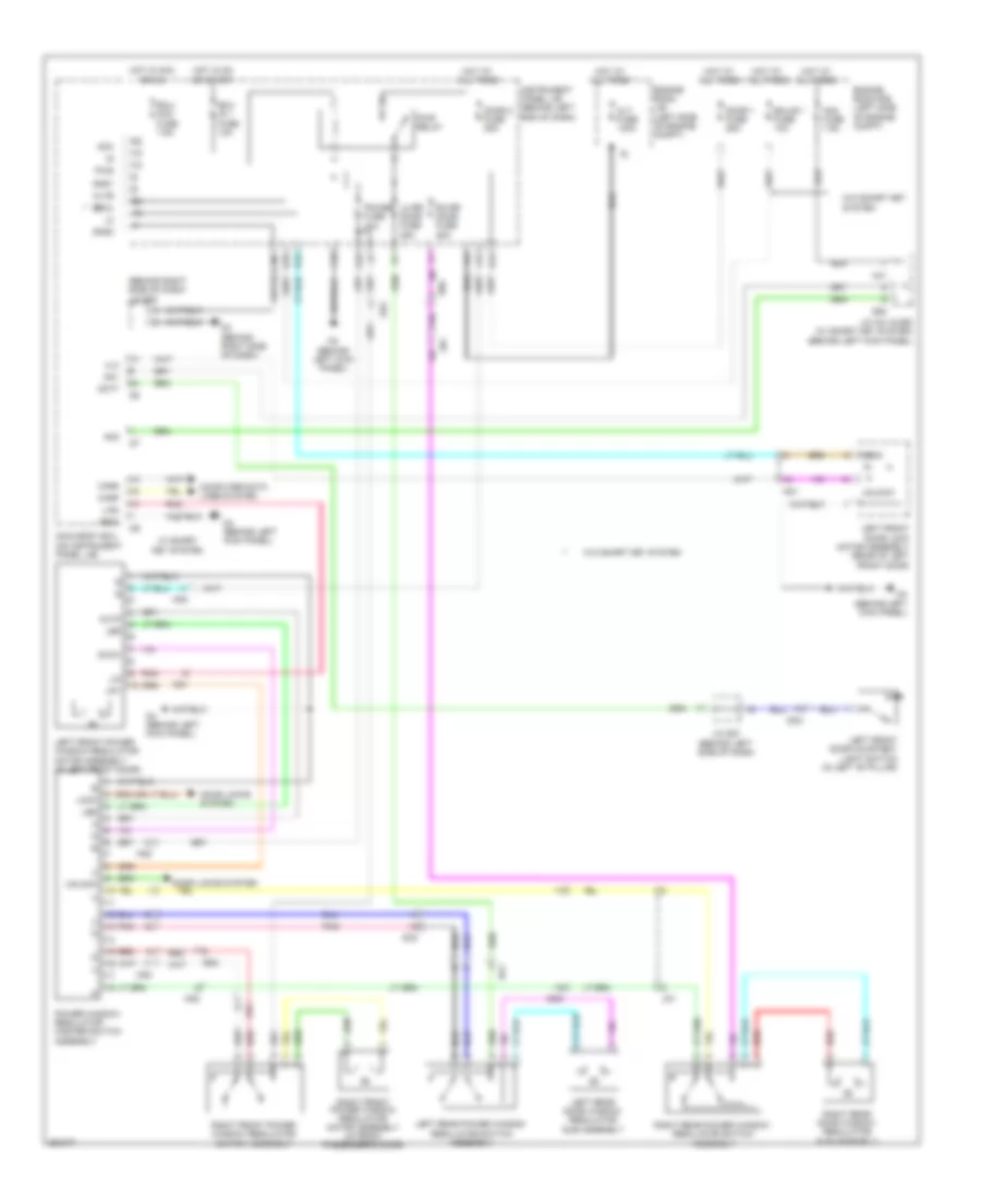 Power Windows Wiring Diagram Except Hybrid for Toyota Highlander 2013