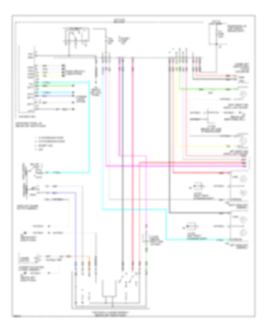 Exterior Lamps Wiring Diagram, Except Hybrid (1 of 2) for Toyota Highlander 2013