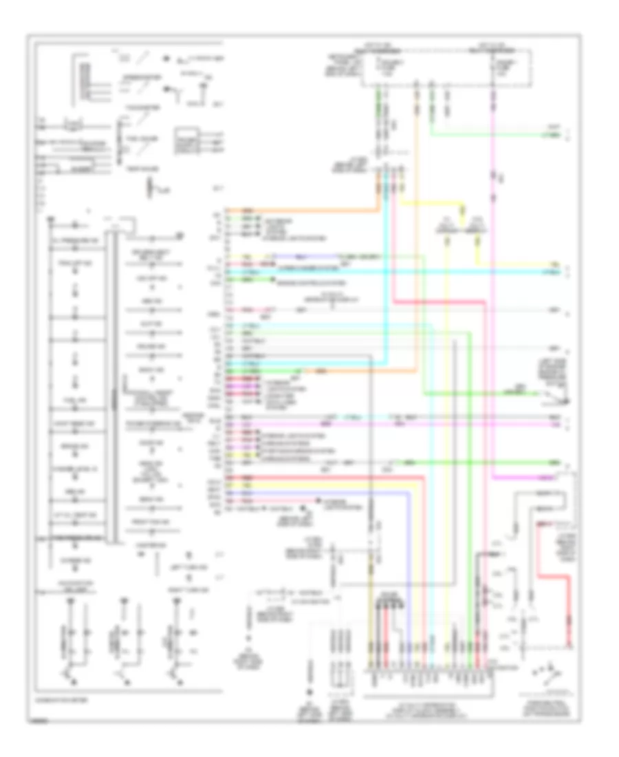 Instrument Cluster Wiring Diagram Except Hybrid 1 of 2 for Toyota Highlander 2013
