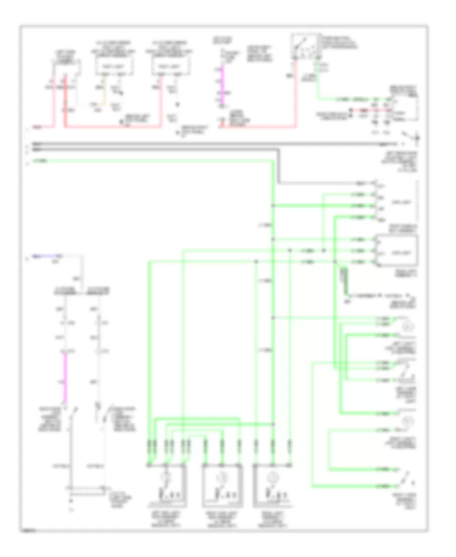 Courtesy Lamps Wiring Diagram Except Hybrid 2 of 2 for Toyota Highlander 2013