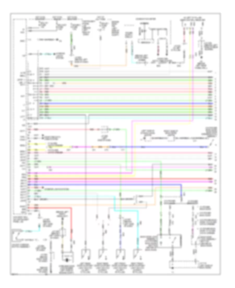 Power Door Locks Wiring Diagram, Except Hybrid without Smart Key System (1 of 2) for Toyota Highlander 2013