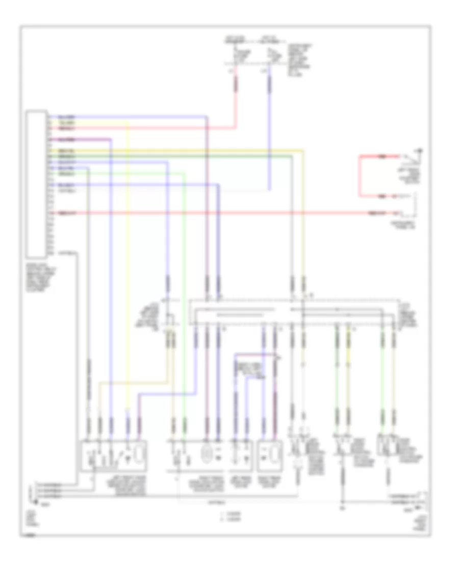 Power Door Lock Wiring Diagram, without Keyless Entry for Toyota ECHO 2001
