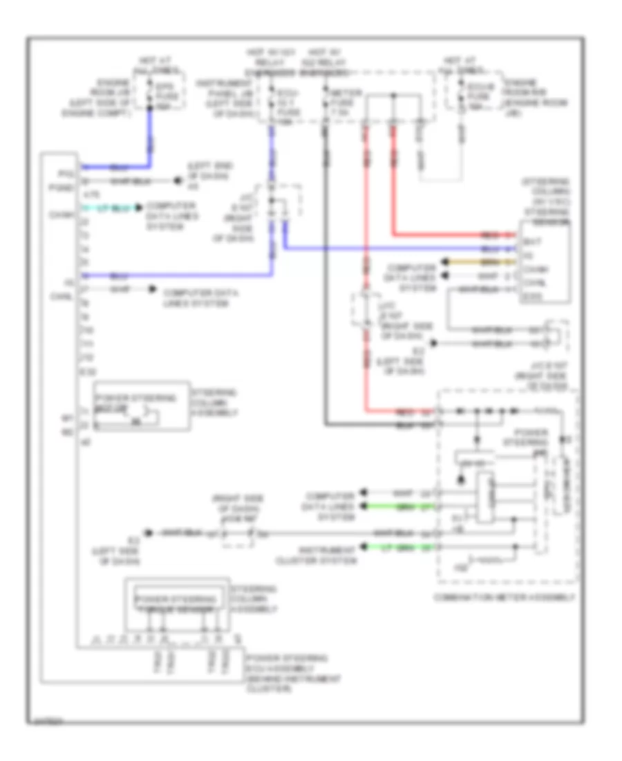 Electronic Power Steering Wiring Diagram NUMMI Made for Toyota Corolla LE 2011