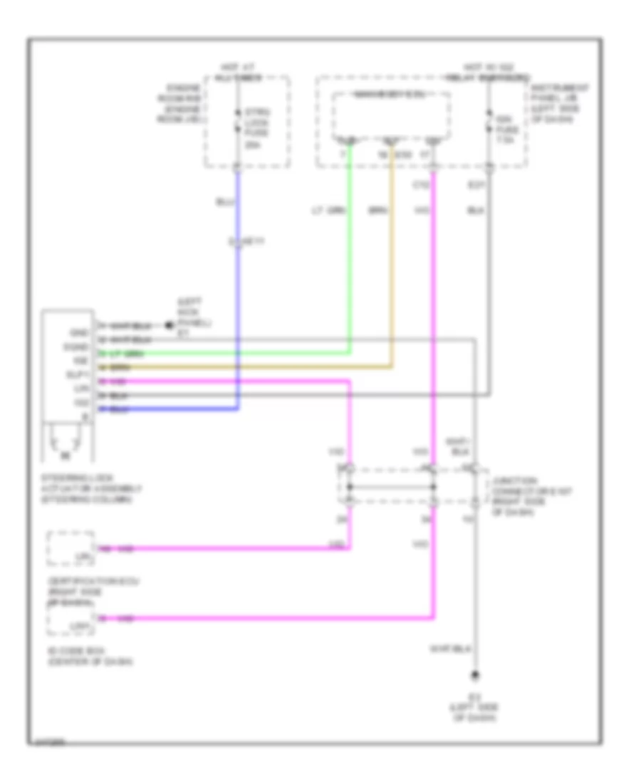 Steering Column Wiring Diagram for Toyota Corolla LE 2011