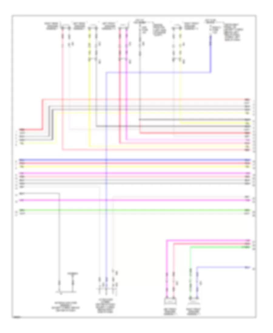 JBL System Wiring Diagram, without Navigation  without Display (2 of 3) for Toyota Highlander Limited 2013