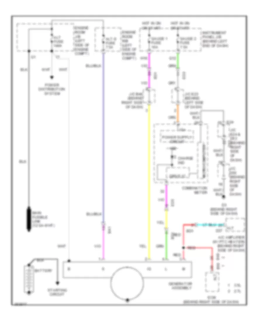 Charging Wiring Diagram for Toyota Highlander Limited 2013