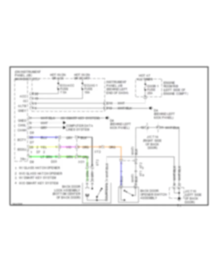 Back Door Opener Wiring Diagram Except Hybrid without Power Back Door for Toyota Highlander Limited 2013