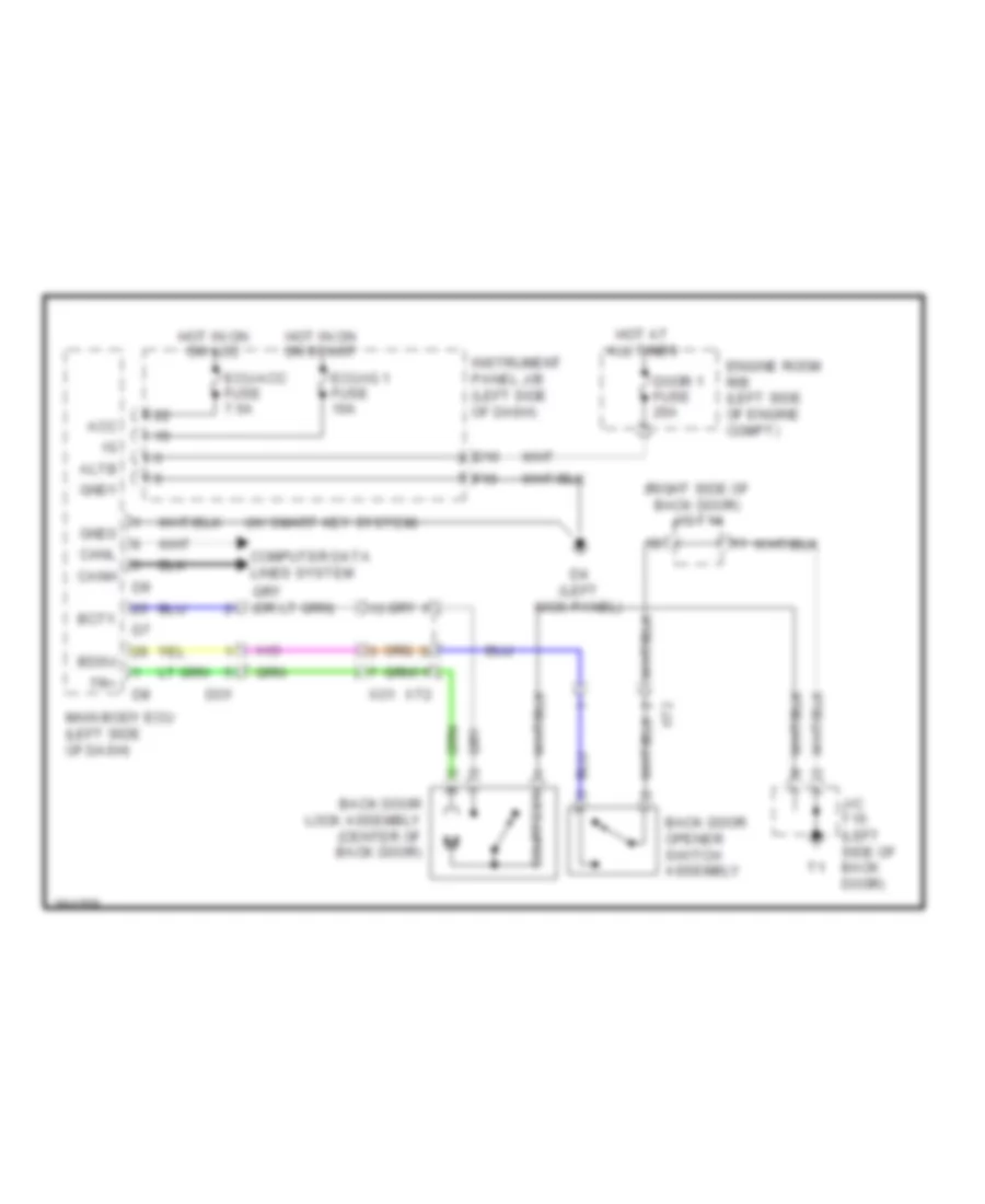 Back Door Opener Wiring Diagram Hybrid without Power Back Door for Toyota Highlander Limited 2013