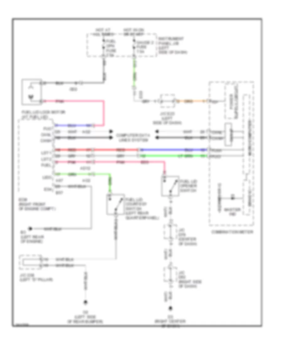 Fuel Door Release Wiring Diagram for Toyota Highlander Limited 2013