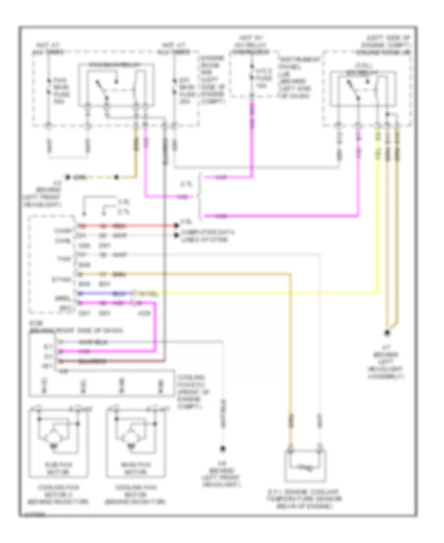 Cooling Fan Wiring Diagram Except Hybrid for Toyota Highlander Limited 2013