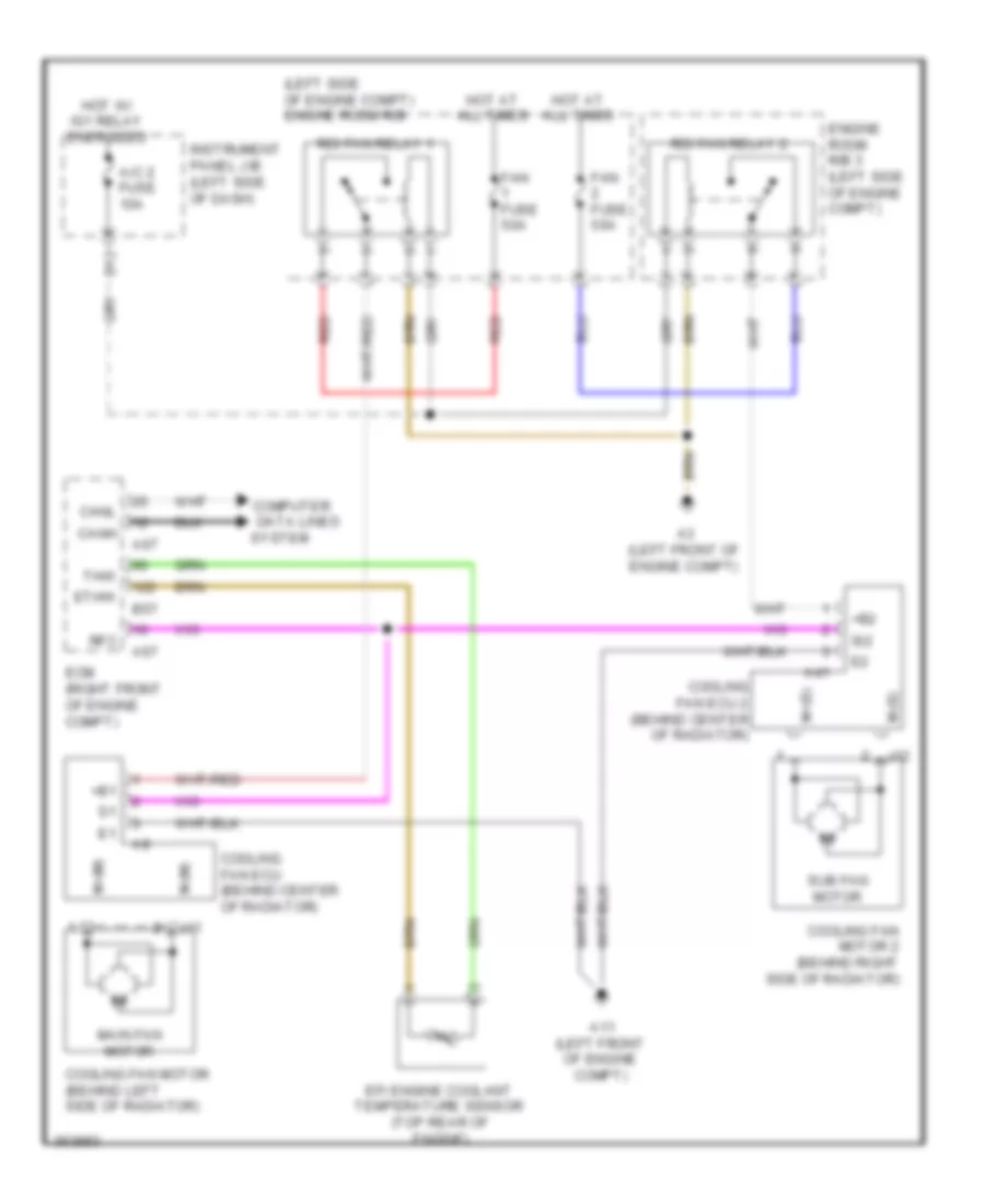 Cooling Fan Wiring Diagram, Hybrid for Toyota Highlander Limited 2013