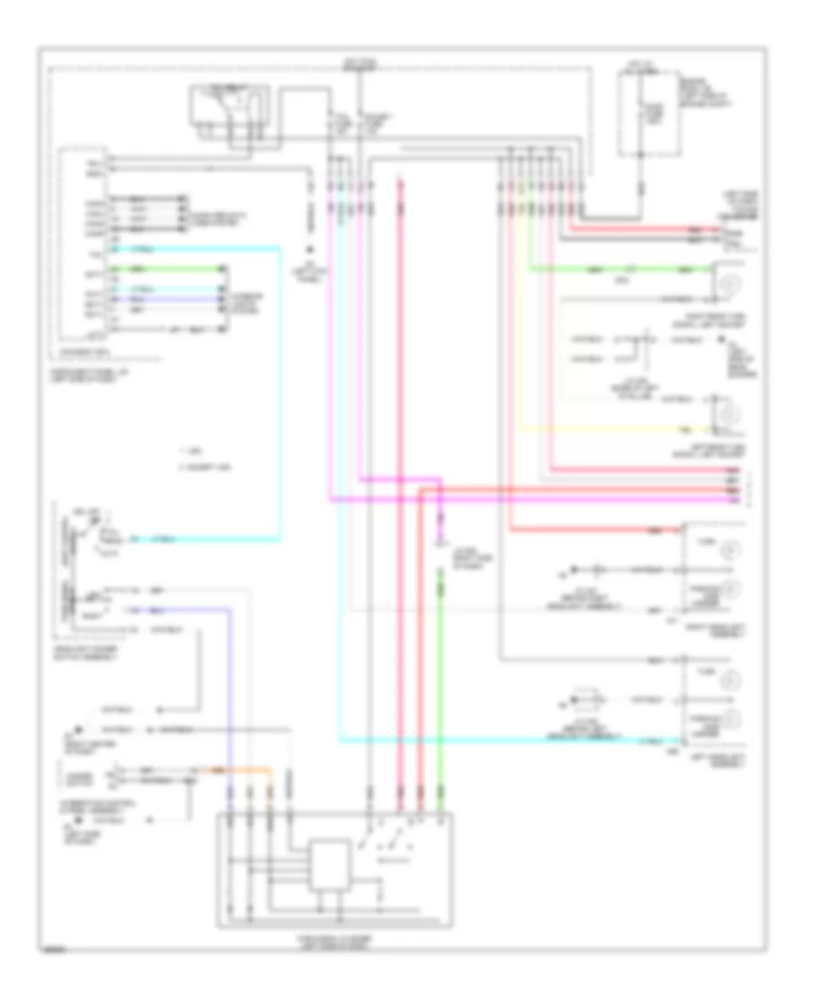 Exterior Lamps Wiring Diagram, Hybrid (1 of 2) for Toyota Highlander Limited 2013
