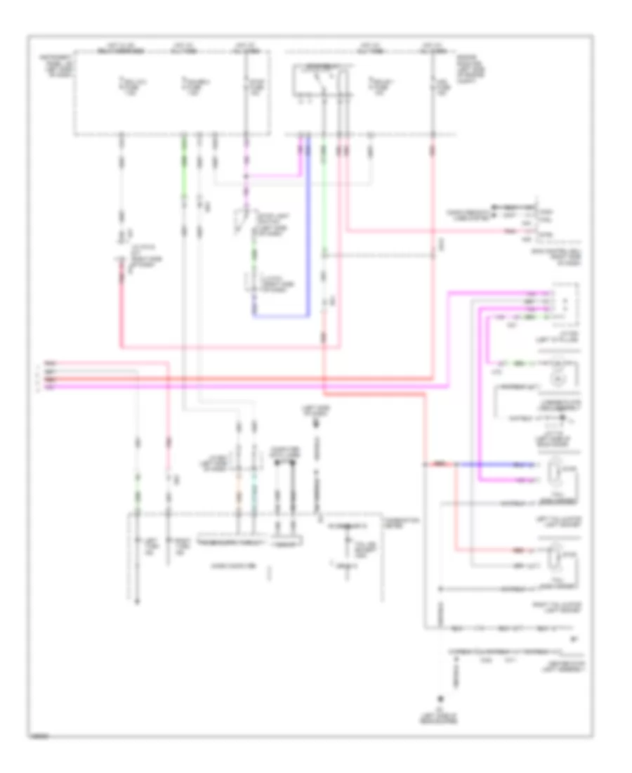 Exterior Lamps Wiring Diagram, Hybrid (2 of 2) for Toyota Highlander Limited 2013