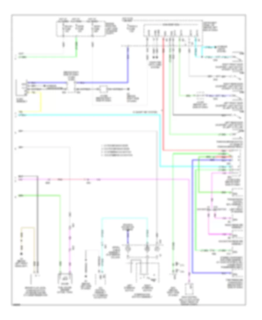 Instrument Cluster Wiring Diagram Except Hybrid 2 of 2 for Toyota Highlander Limited 2013