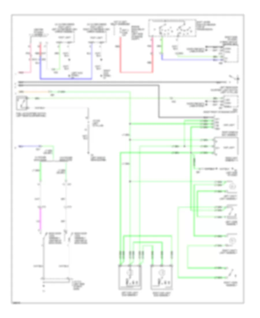 Courtesy Lamps Wiring Diagram, Hybrid (2 of 2) for Toyota Highlander Limited 2013