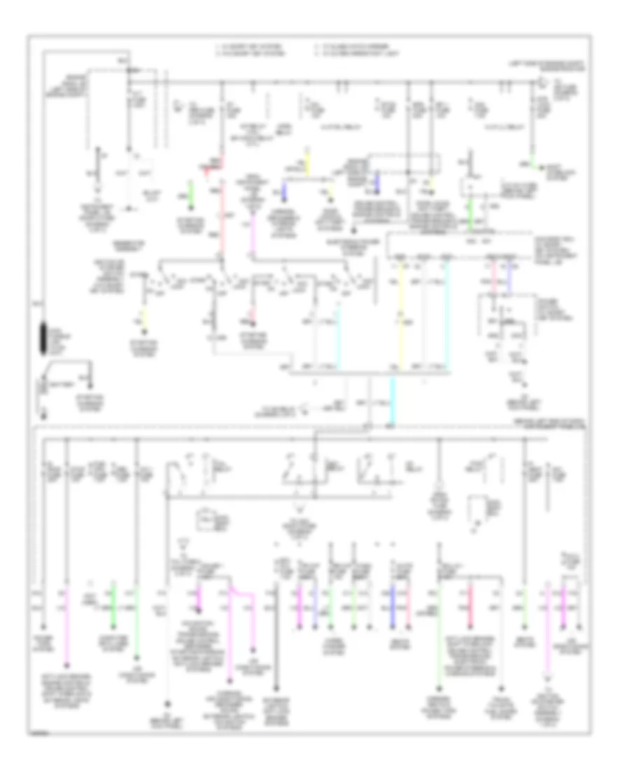 Power Distribution Wiring Diagram Except Hybrid 1 of 3 for Toyota Highlander Limited 2013