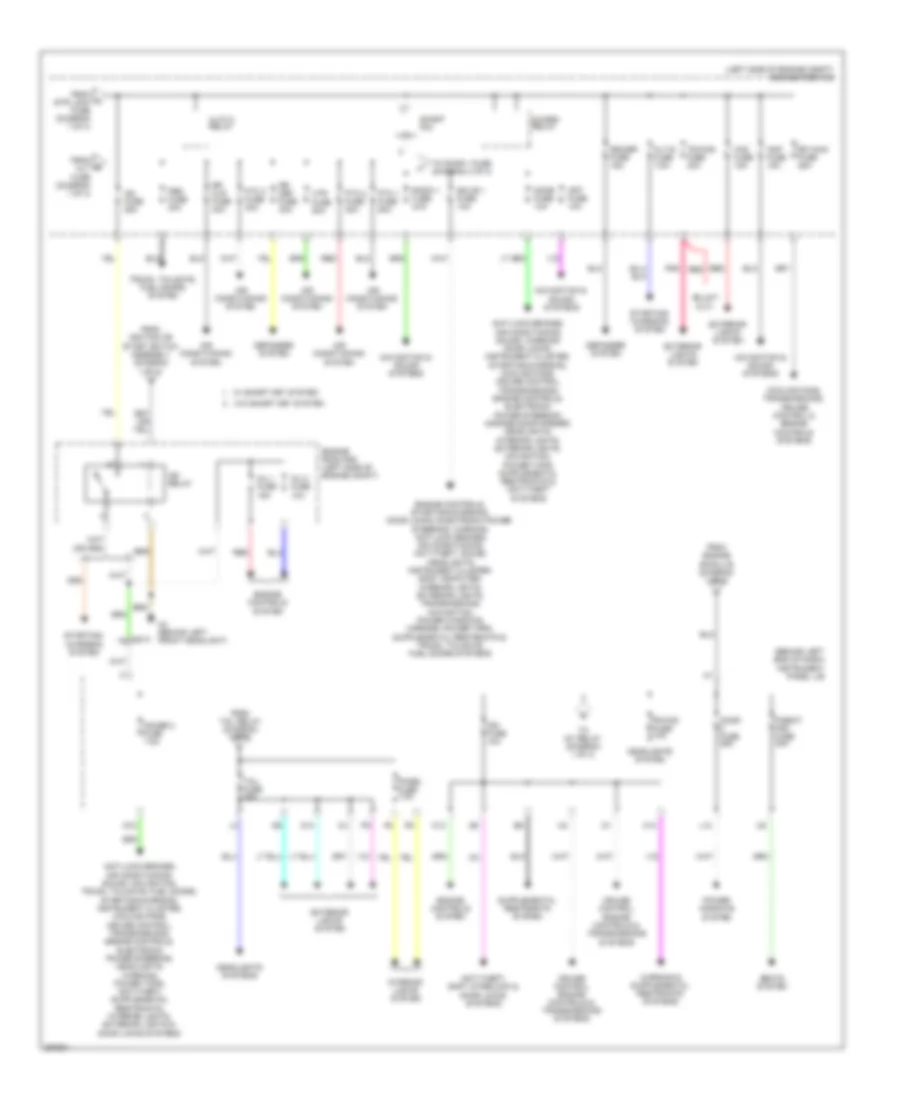 Power Distribution Wiring Diagram Except Hybrid 2 of 3 for Toyota Highlander Limited 2013