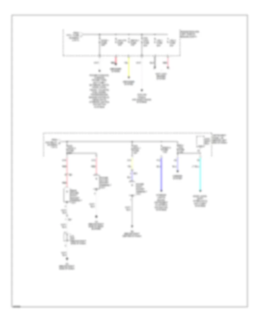 Power Distribution Wiring Diagram Except Hybrid 3 of 3 for Toyota Highlander Limited 2013