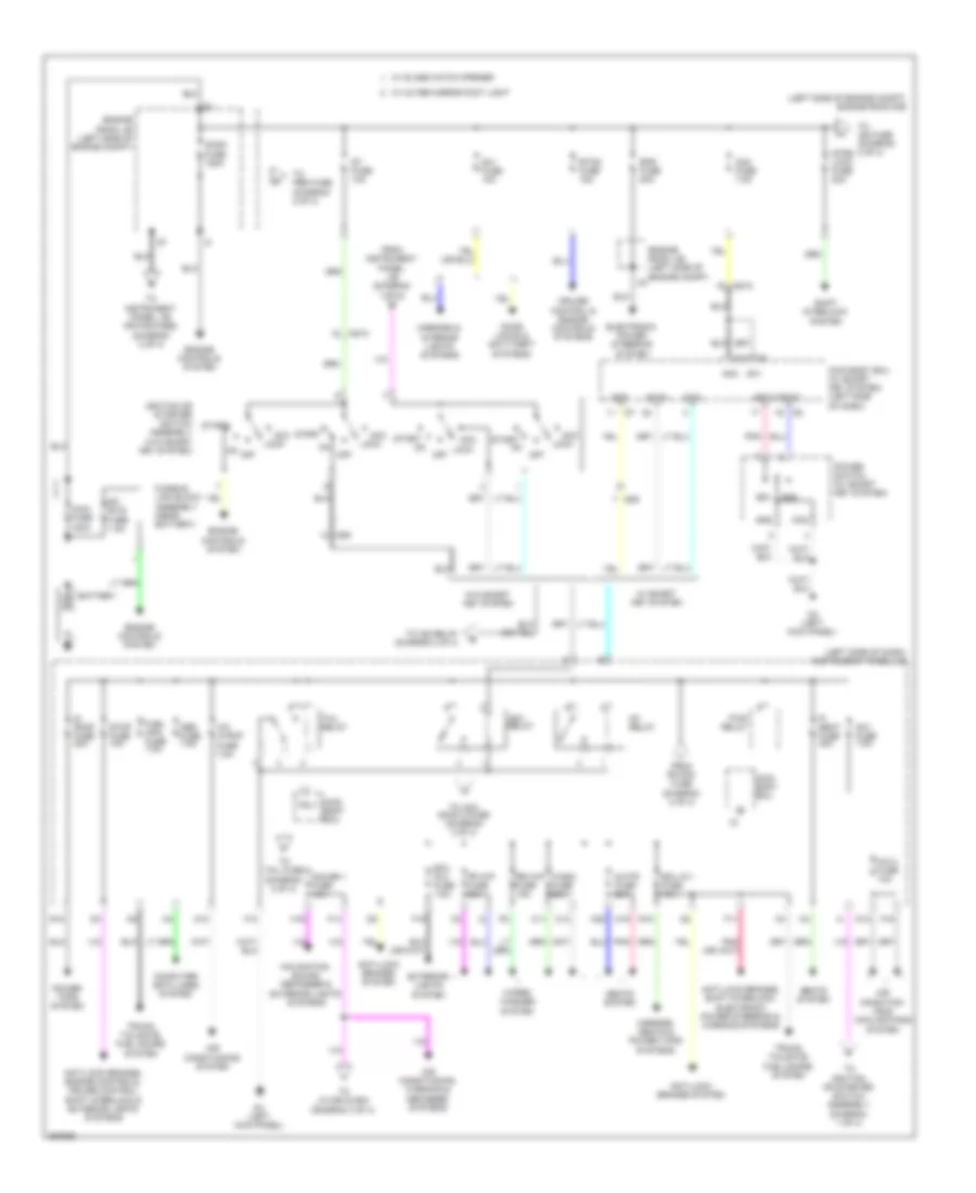 Power Distribution Wiring Diagram, Hybrid (1 of 4) for Toyota Highlander Limited 2013