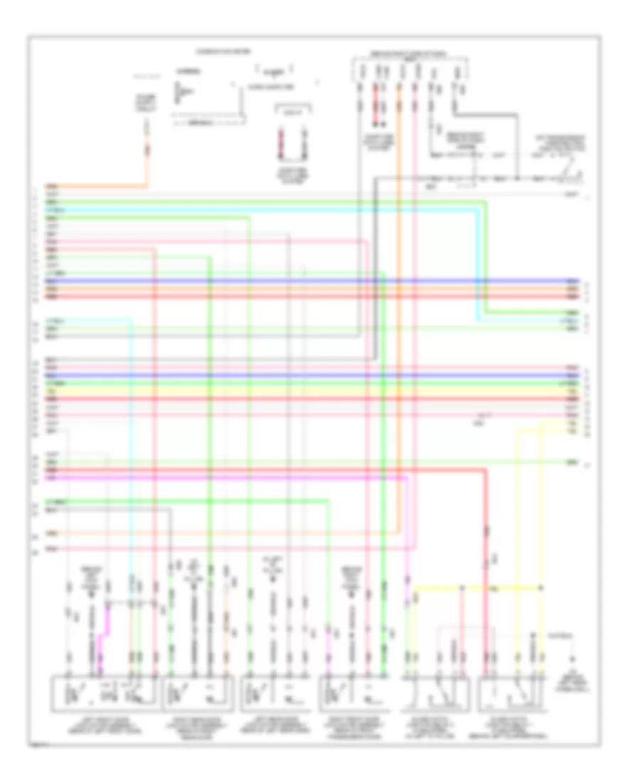 Power Door Locks Wiring Diagram, Except Hybrid with Smart Key System (2 of 4) for Toyota Highlander Limited 2013