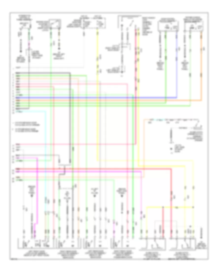 Power Door Locks Wiring Diagram, Except Hybrid without Smart Key System (2 of 2) for Toyota Highlander Limited 2013