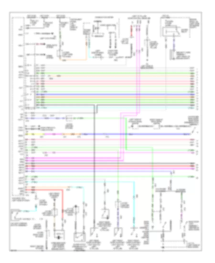 Power Door Locks Wiring Diagram, Hybrid without Smart Key System (1 of 2) for Toyota Highlander Limited 2013